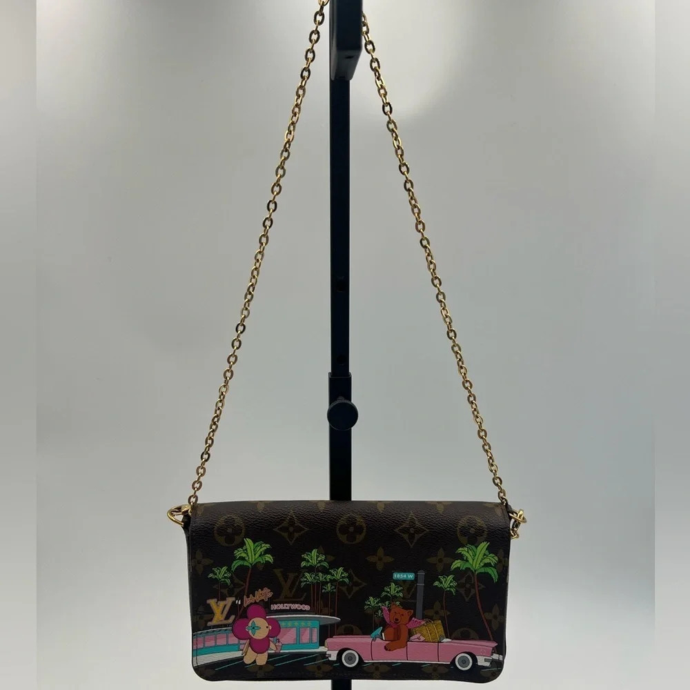 Louis Vuitton Limited Edition Monogram Canvas Hollywood Pochette Felicie Bag - Picture 7 of 10